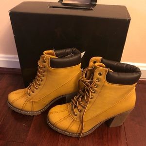 Shiekh Shoes Wheat Heel Boots